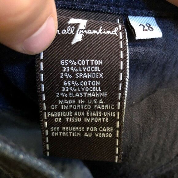 The Skinny Herringbone Pattern Jeans 7FAM Size 28 - Picture 3 of 7